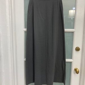 Vintage 1990's Banana Republic Maxi A-line Skirt Grey Wool Size: 4
